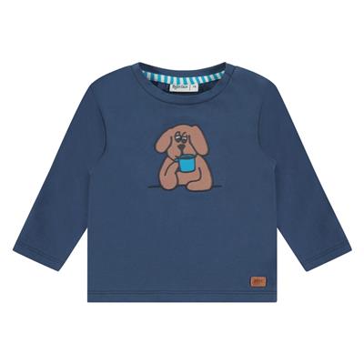 BABYFACE - T-shirt bleu marine LM + chien