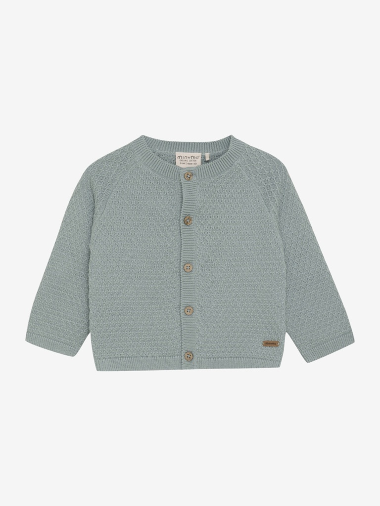 MINYMO - Cardigan vert/bleu