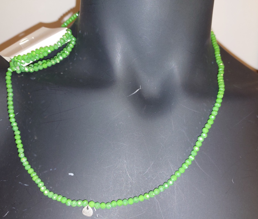 ACCESS - Collier perles verte