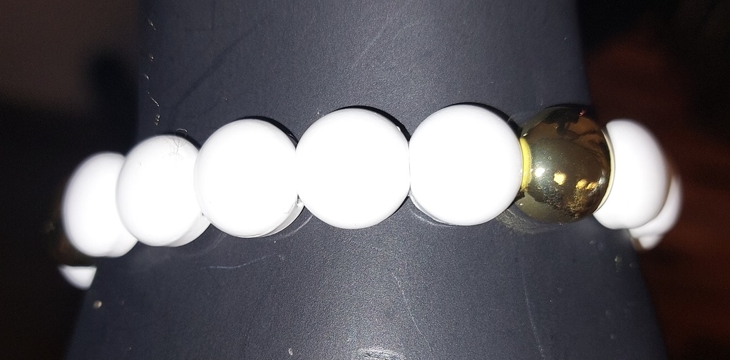 ACCESS - Bracelet boules blanche