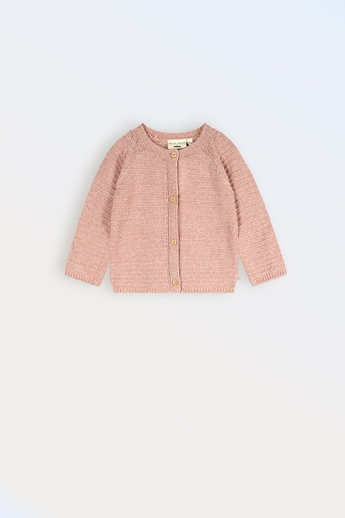 PETITE MAISON - Gilet en maille rose pâle  (SITE)