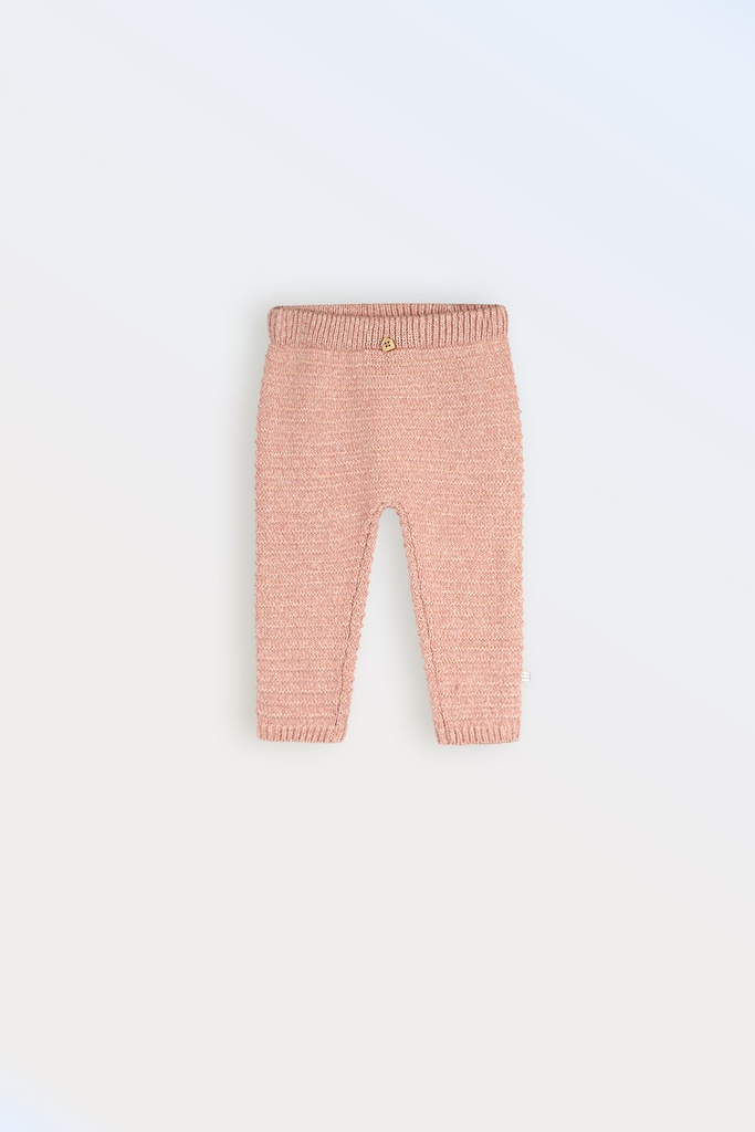 PETITE MAISON - Pantalon en maille rose pâle  (SITE)