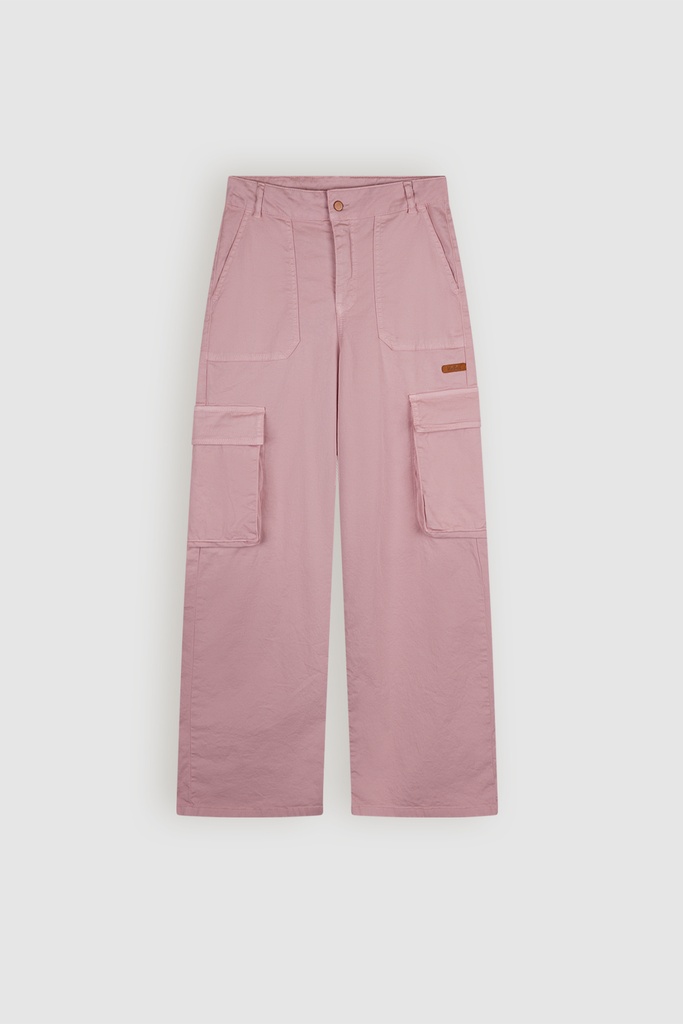 NOBELL - Pantalon large vieux rose