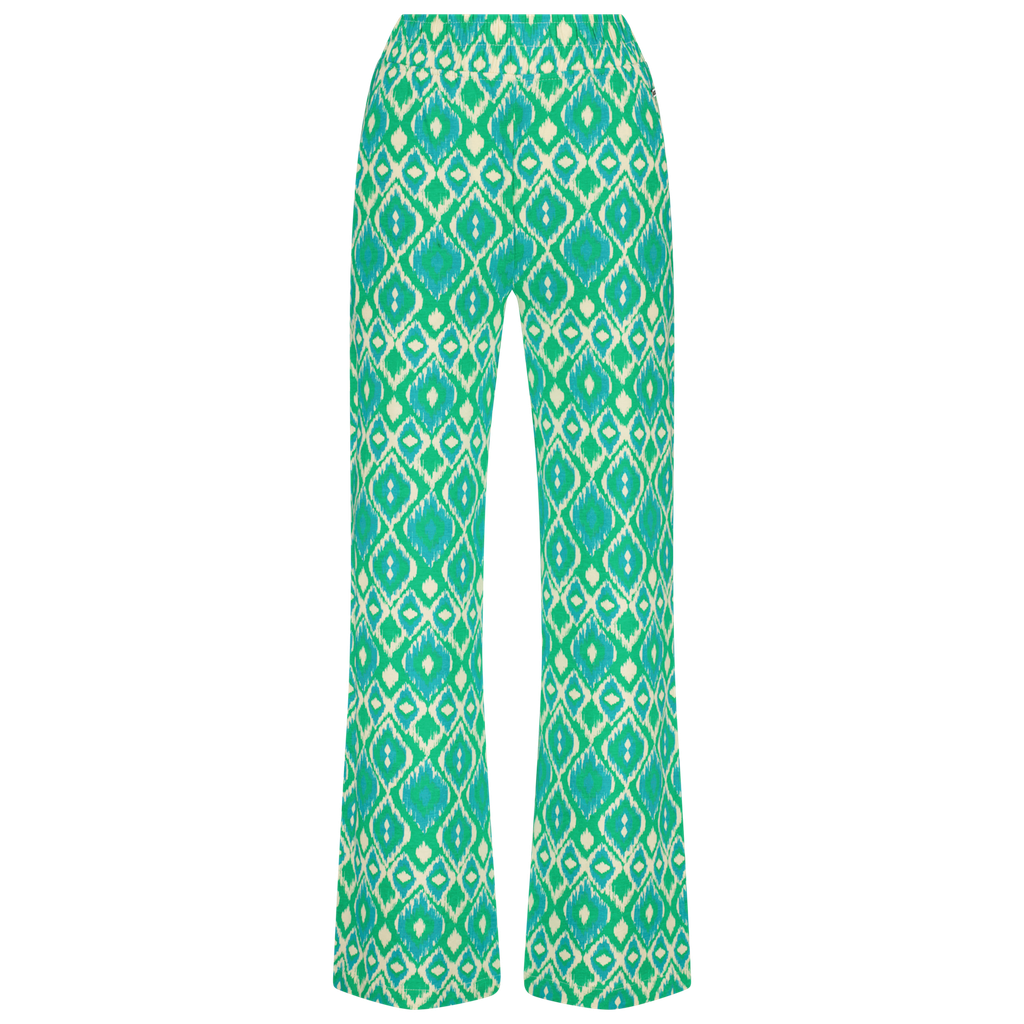 RAIZZED - Pantalon large vert, bleu et blanc