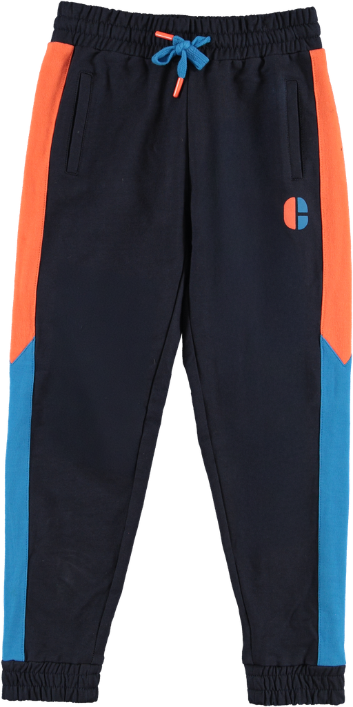 B'CHILL - Jogging bleu marine + orange et bleu