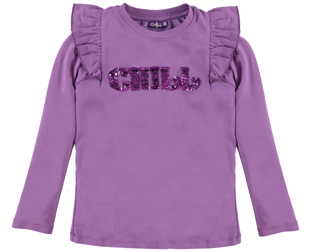 O'CHILL - T-shirt parme + STRASS chill