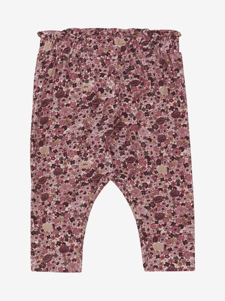 MINYMO - Pantalon fleuri vieux rose