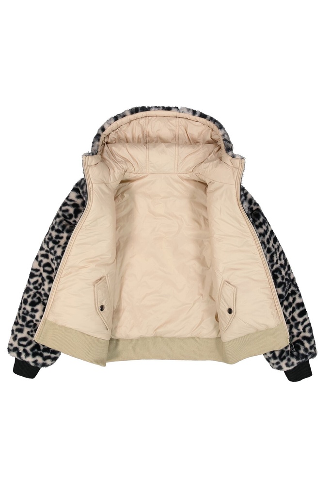 GARCIA - Manteau léopard réversible beige