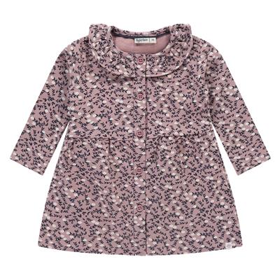 BABYFACE - Robe chaude mauve + fleurs