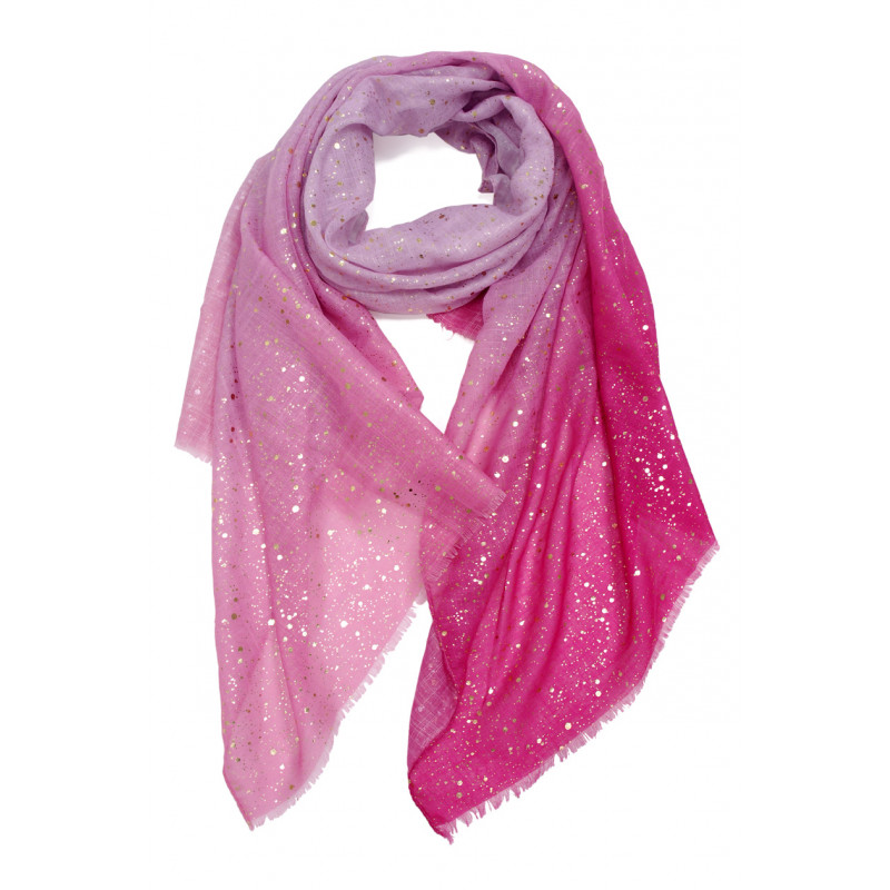 ACCESS - Foulard dégradé de rose + doré