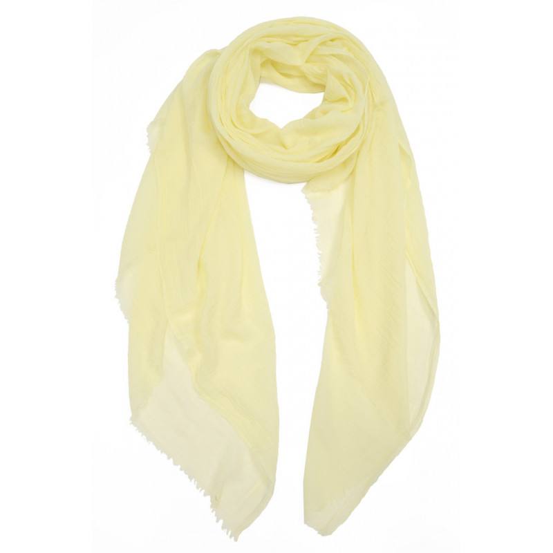 ACCESS - Foulard uni jaune pâle