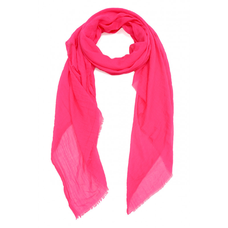 ACCESS - Foulard uni rose flash