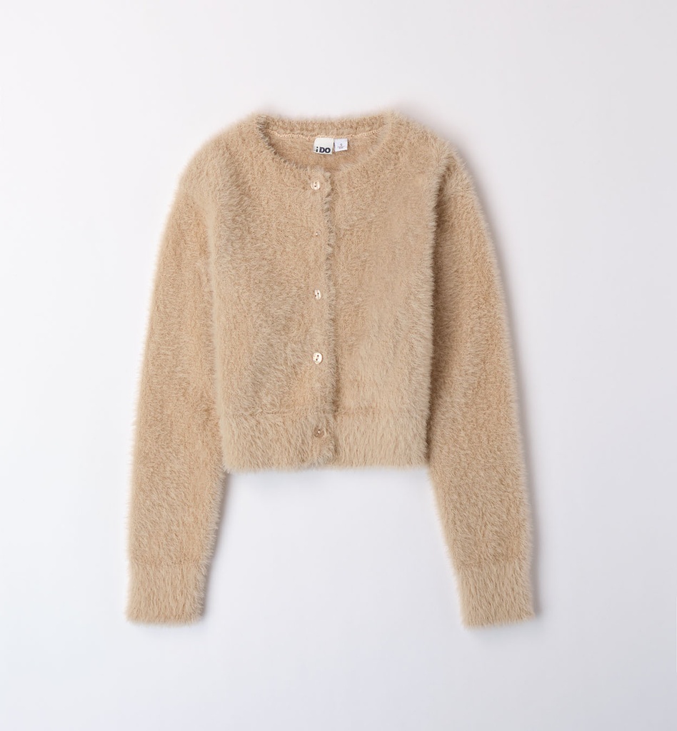 IDO - Cardigan beige + fil lurex