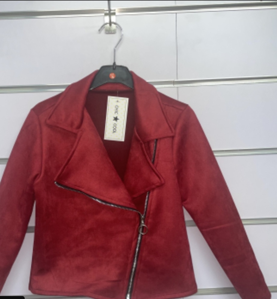 CHIC COOL - Veste suédine rouge