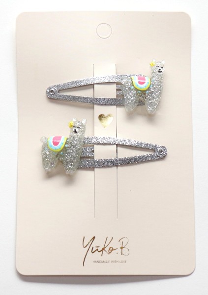 YUKO - Barrettes Inca gris