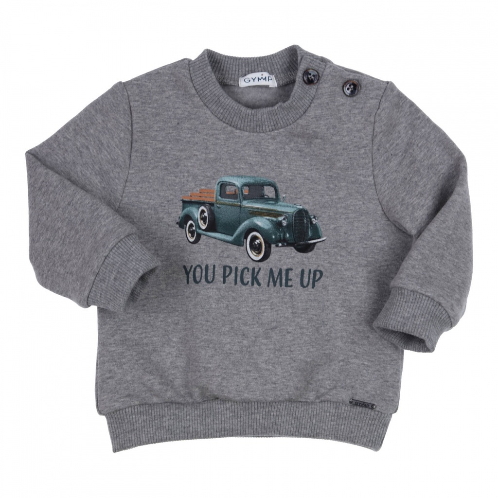 GYMP - Pull gris  + voiture