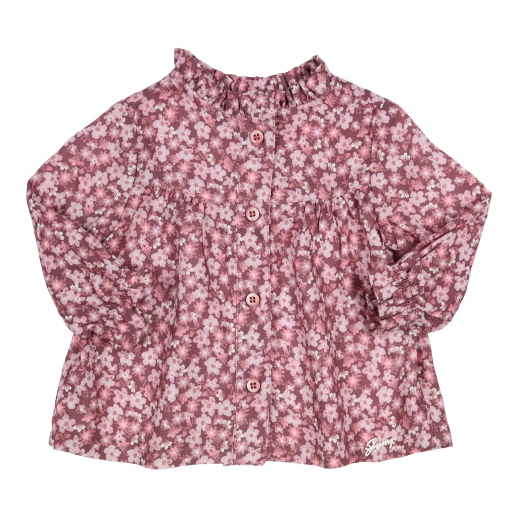 GYMP - Blouse cassis fleuris