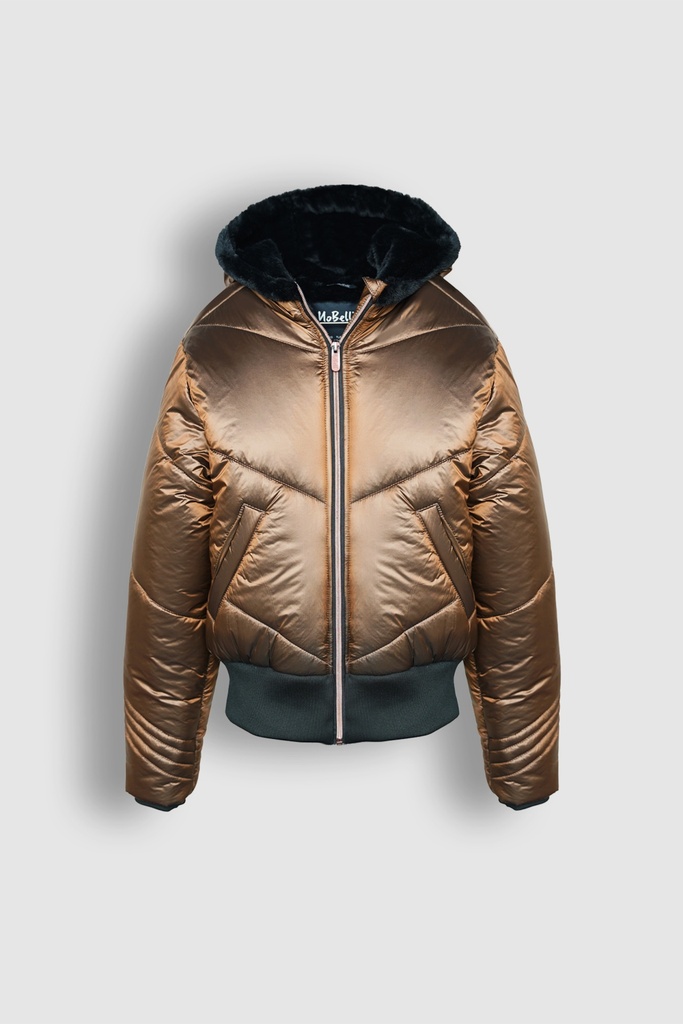 NOBELL - Manteau bronze brillant