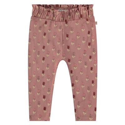 BABYFACE - Pantalon vieux rose + fleurs