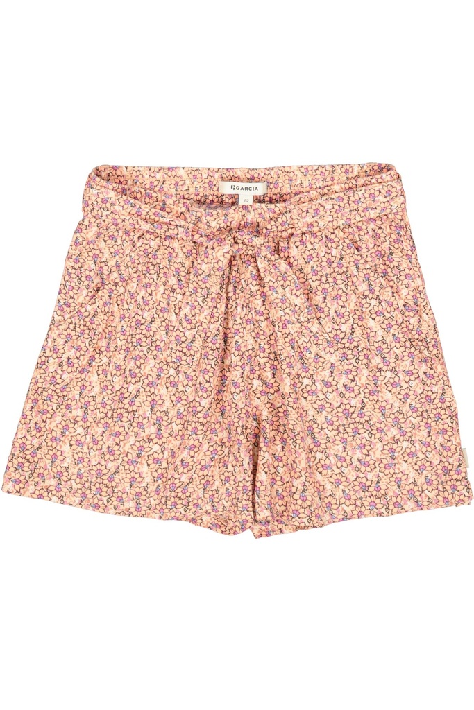 GARCIA - Short ample fleuri orange et parme