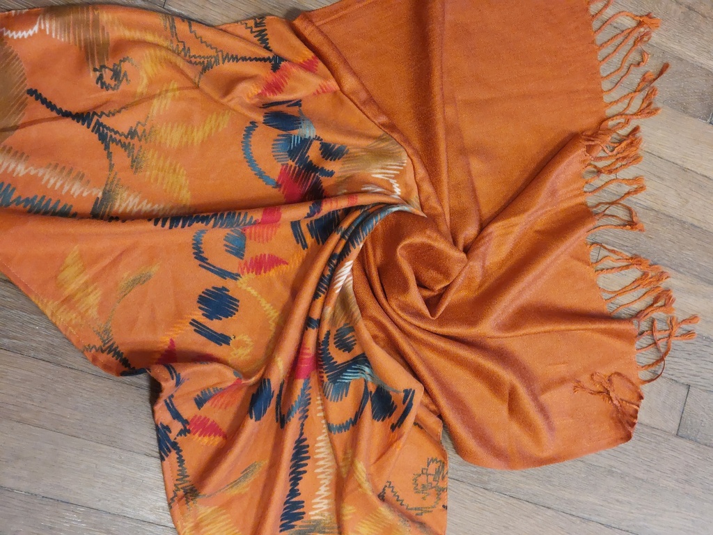 TIMES NACH - Foulard orange chaud