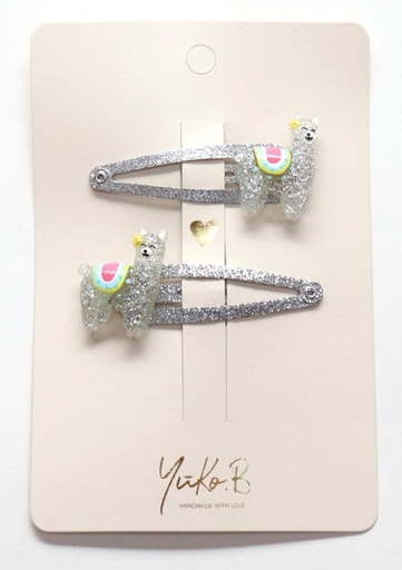 [YB500182] YUKO - Barrettes Inca gris