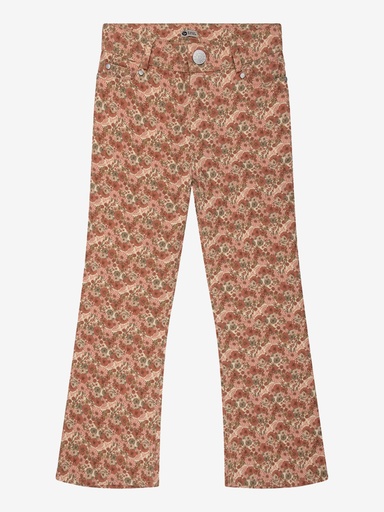 [D7G-W24-2300] DAILY7 - Pantalon à fleurs kaki et vieux rose