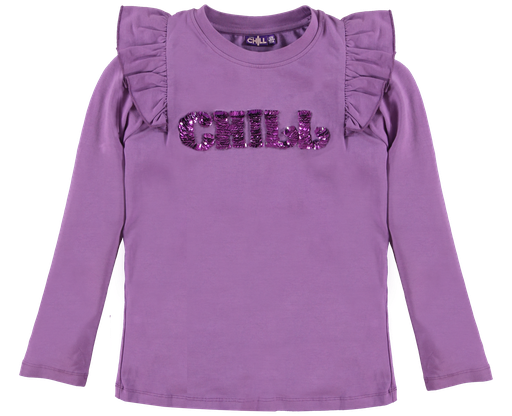 [MANOUK] O'CHILL - T-shirt parme + STRASS chill