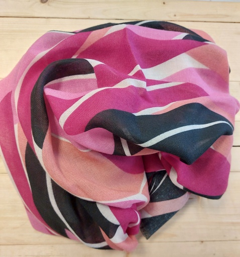 ACCESS - Foulard noir, vieux rose