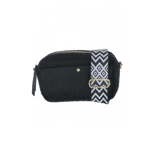 ACCESS - Sac bandoulière teddy noir